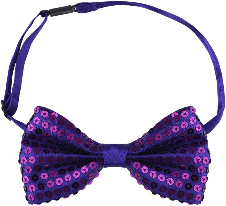 Sdopbinbin Pink Red Glitter Bow Tie for Men Boys Sparkly Christmas Bow Ties Bowtie for Men Kids Pre Tied Bow Tie for Boys - Image 1